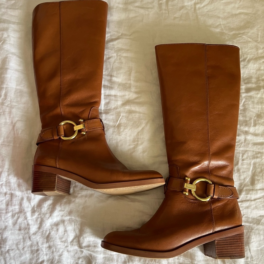 Congac colored Coach riding boot